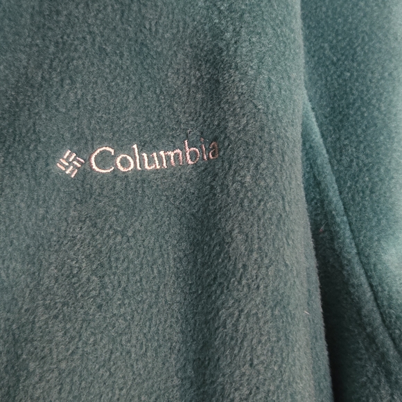 Columbia Women's Teal Green Fleece Jacket, PLUS sized 1X - Picture 5 of 7